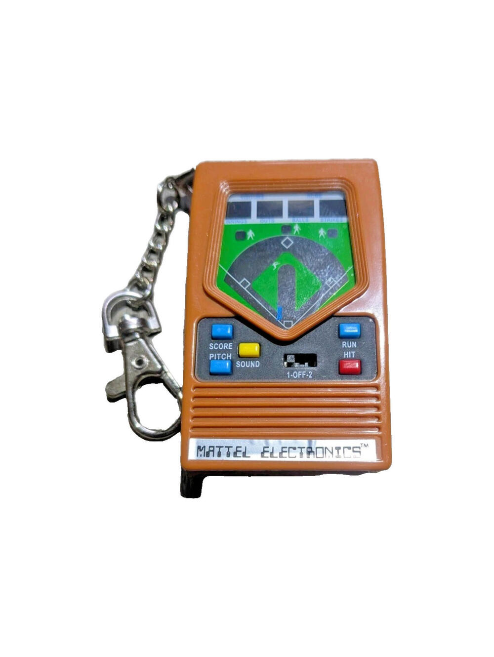 Vintage 1978 Mattel Classic Electronic Baseball Game Retro Handheld Key TESTED
